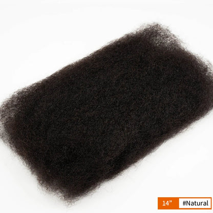 Brazilian Remy Afro Kinky Curly Bulk Human Hair – 50g Braiding Extensions for Dreadlocks & Crochet Twists