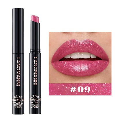 Diamond Pearlescent Lipstick – Waterproof, Long-Lasting Matte Velvet Lipstick with Non-Stick Shine for Sexy Red Lips          Ask ChatGPT