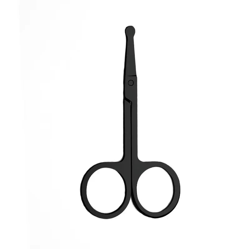 Mini Stainless Steel Nose Hair Scissors Round Head Portable Ergonomic Nose Hair Trimmer Cutter