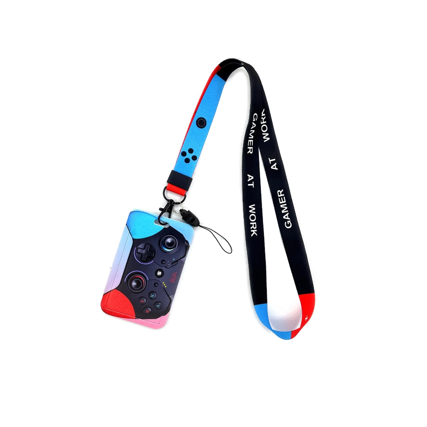 Gamer Card Holder Neck Strap Lanyard – Key, ID & Phone Badge Holder with Cool Hanging Rope