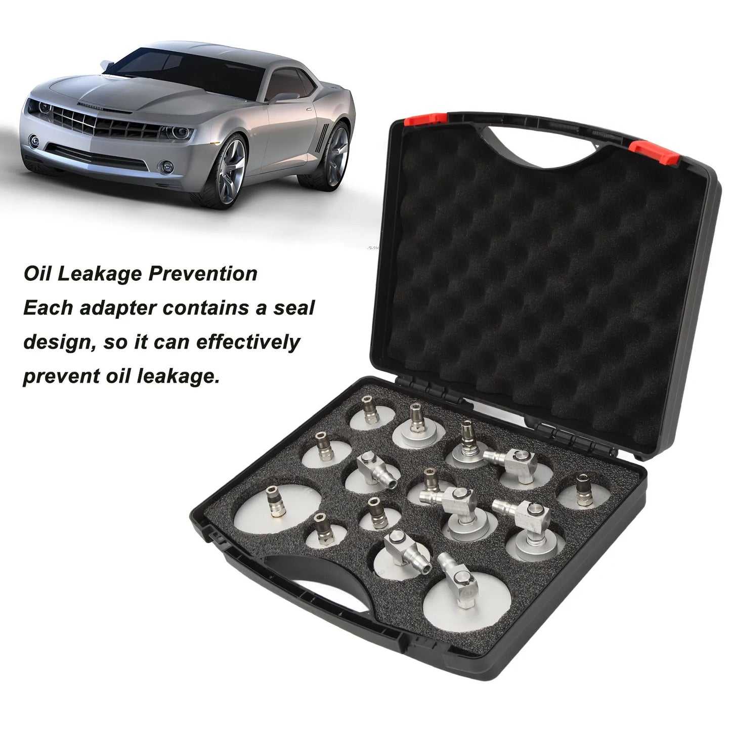 Master Cylinder Brake Bleeder Adapter Set — Aluminum Alloy, High-Accuracy Portable Tool for Automobiles