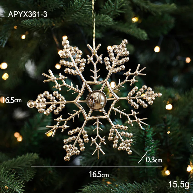 Christmas Tree Ornaments – Gold Plastic Balls with Butterfly, Dragonfly, Angel & Snowflake Decorations