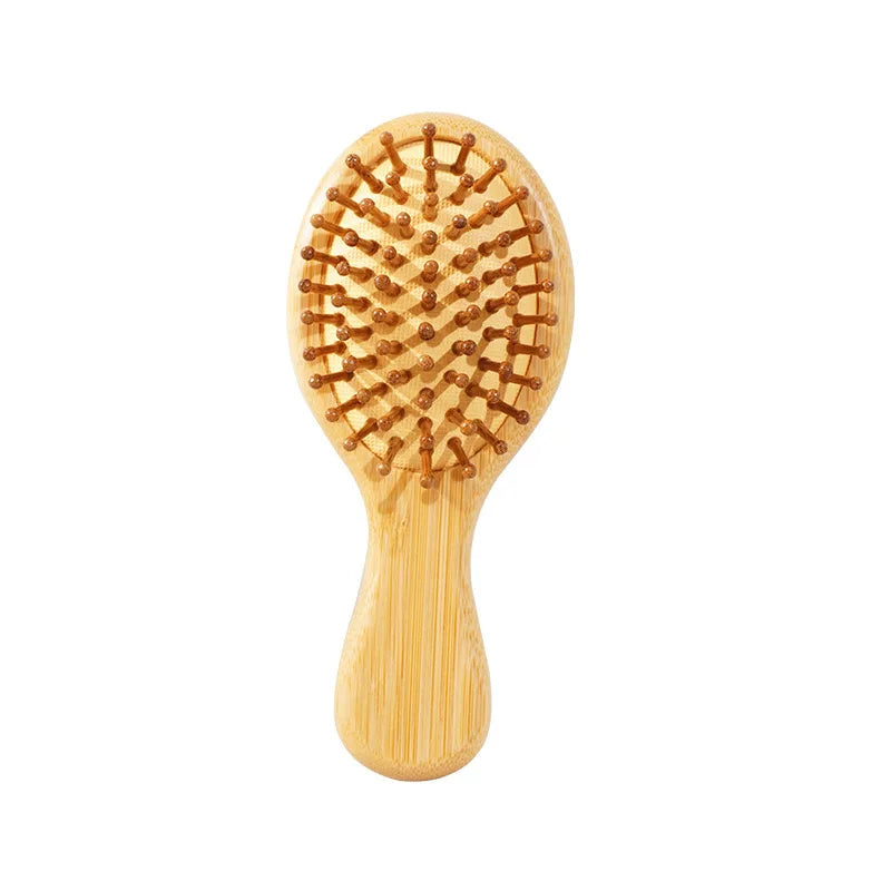Bamboo Mini Airbag Anti-Static Cushion Hair Brush — Reduce Hair Loss, Women’s Styling Comb
