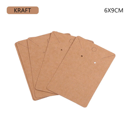 50PCS Jewelry Display Cards — Self-Seal Cardboard Hang Tags for Earrings & Necklaces, Jewelry Organizer Packaging