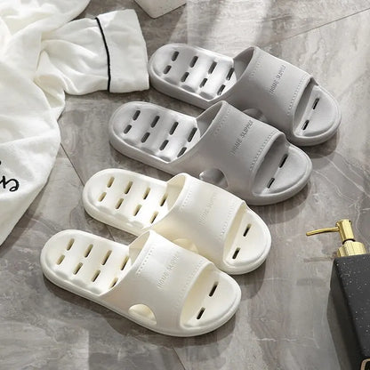 Feslishoet Unisex EVA Non-Slip Soft Bottom Shower Slippers – Quick-Drying Punching Bathroom Footwear