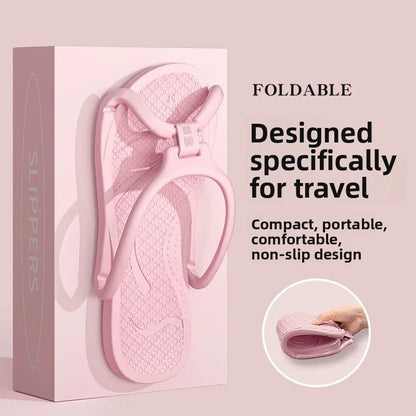 Foldable Unisex Travel Slippers EVA Flip Flops – Lightweight Non-Slip Hotel Bathroom Indoor Outdoor Portable Comfort Sandals