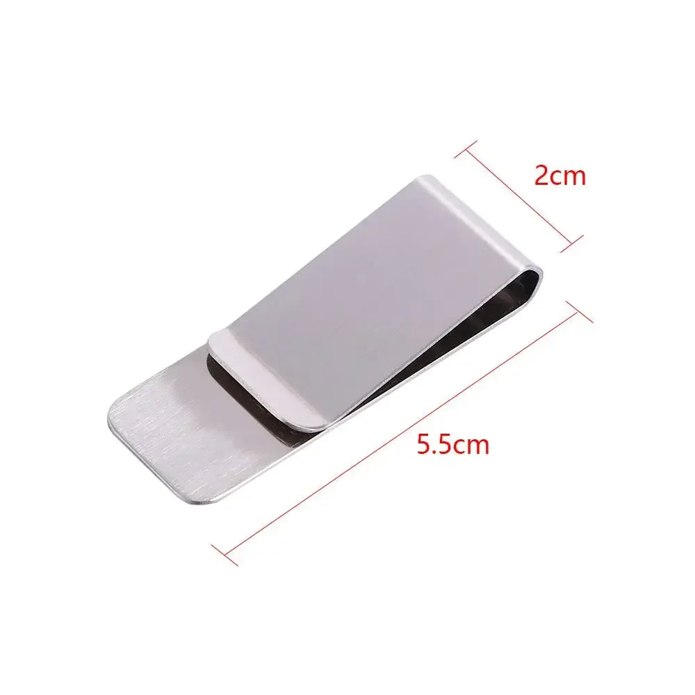Metal Clip Slim Pocket Wallet - Stainless Steel Credit Card and Money Clip for Men, High-Quality Cash Clamp