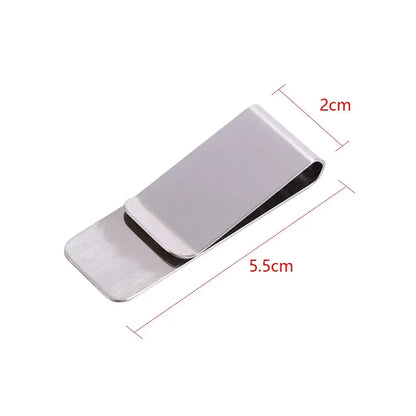 Metal Clip Slim Pocket Wallet - Stainless Steel Credit Card and Money Clip for Men, High-Quality Cash Clamp