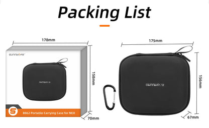 Portable Carrying Case for DJI Neo Drone – Hard PU Travel Storage Bag, Shockproof & Waterproof Protector for Accessories (2024)