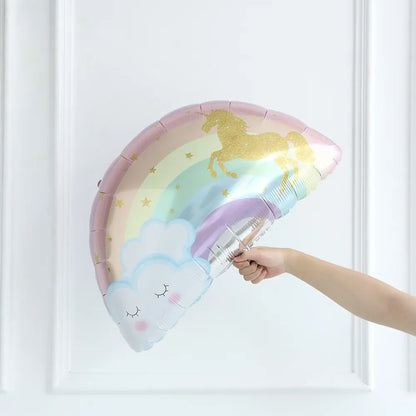 40-Inch Gradient Number Foil Balloon (0-9) - Unicorn Theme, Perfect for Birthdays, Baby Showers, Weddings - Ideal Party Decoration and Kids' Gift