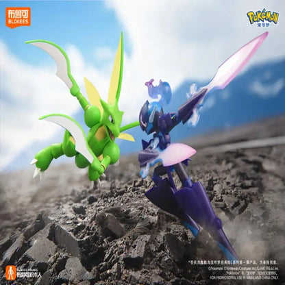 Original Blokees Pokemon Action Figures – Snorlax, Lucario, Cinderace & Scyther Anime Toys Gift