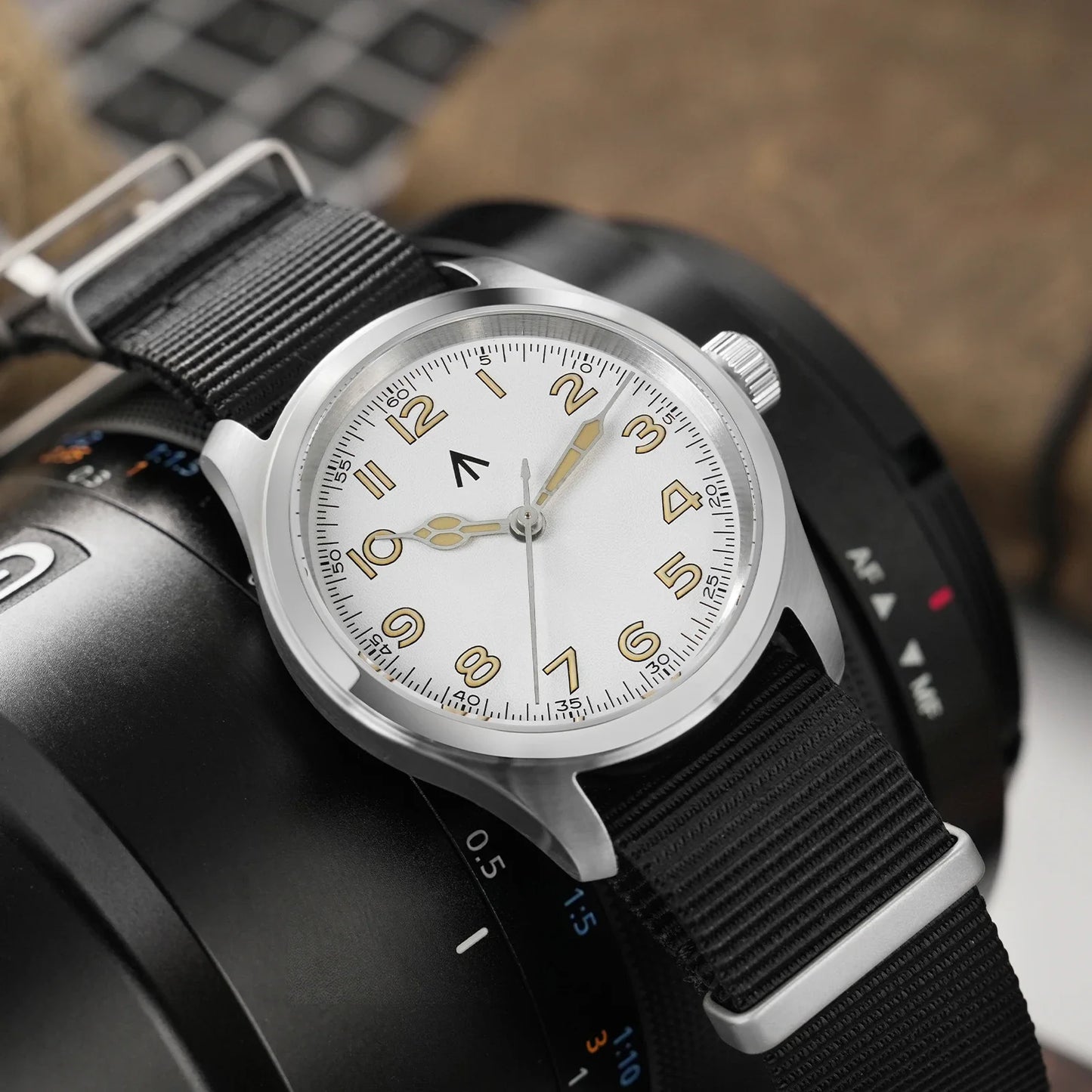 Militado ML08 Vintage Quartz Watch - VH31 Movement 38mm Sapphire Crystal Wristwatch with C3 Green Luminous Dial