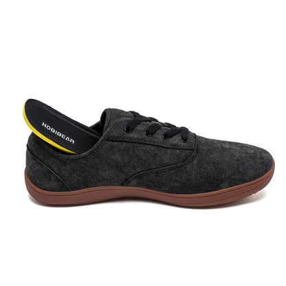 HOBIBEAR Men’s Barefoot Canvas Shoes – Minimalist Zero Drop Sneakers with Wide Fit