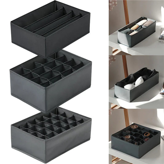 Underwear & Socks Organizer Box – Drawer Dividers for Bras, Pants, Scarves, Ties, Jeans, and Clothing Storage