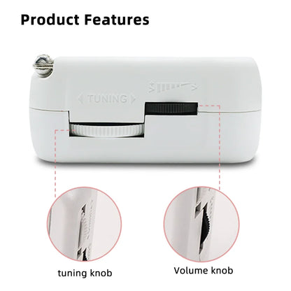 Mini FM/AM Two-Band Radio — 1W Loud Speaker with 3.5mm Headphone Jack & 180° High-Performance Antenna for Home Use