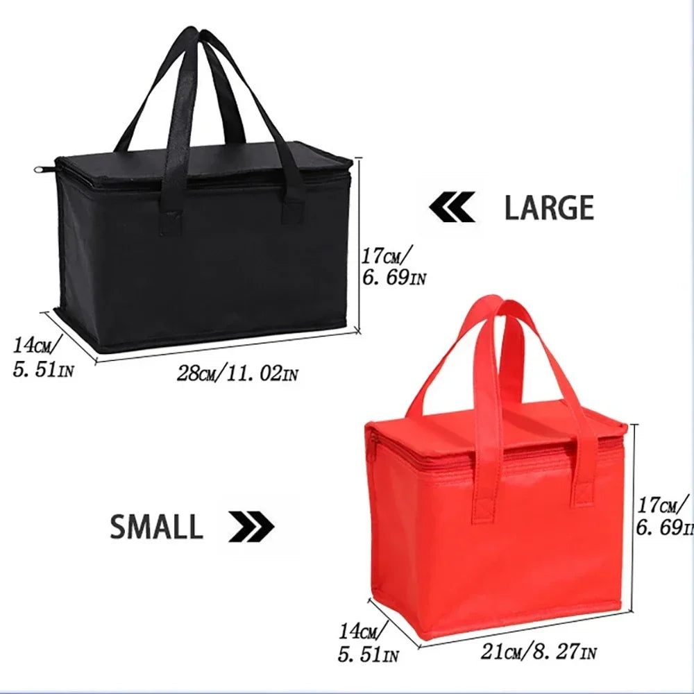 Portable Insulated Lunch Cooler Bag – Folding Thermal Food & Drink Carrier for Picnic and Beer Delivery