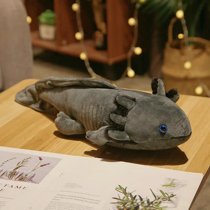 Kawaii Colorful Newt Plush Toy — 23-80cm Cute Axolotl Salamander Stuffed Animal, Fuzzy Long Pillow Cushion for Kids Gift