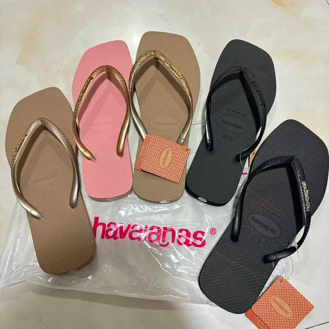 Women’s Summer Rubber Flip Flops - Anti-Slip Comfortable Clip-Toe Slippers