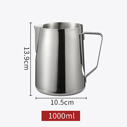 Stainless Steel Milk Frothing Pitcher Jug – 100ML–2000ML Espresso Barista Latte & Cappuccino Cream Foam Maker Cup