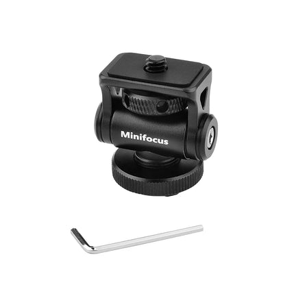 Minifocus Cold Shoe Monitor Holder – Adjustable 180° Tilt Mount for Camera Field Monitors & Microphones