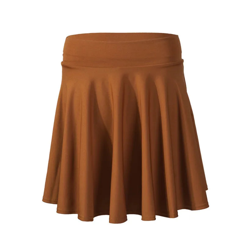 Women’s Flared Mini Skirt with Built-In Shorts – Pleated Skater Style Casual Fashion Skirt, Plus Size 2025 Design