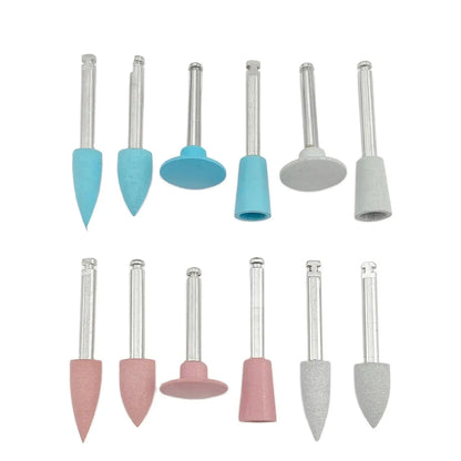 WELLCK Dental Silicone Grinding Heads – 12/10pcs Teeth Polisher for Low-Speed Dental Tools & Lab Use