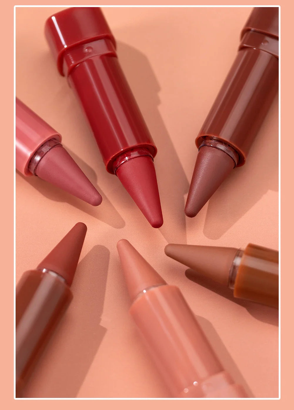Twist-Up Lip Liner & Lipstick Pen – Multipurpose Velvet Matte Waterproof Lip Contour & Powder Blusher Rouge Makeup