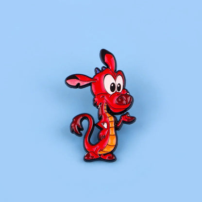 Red Dragon Enamel Pin - Cartoon Brooch Lapel Badge for Coats, Bags & Gifts