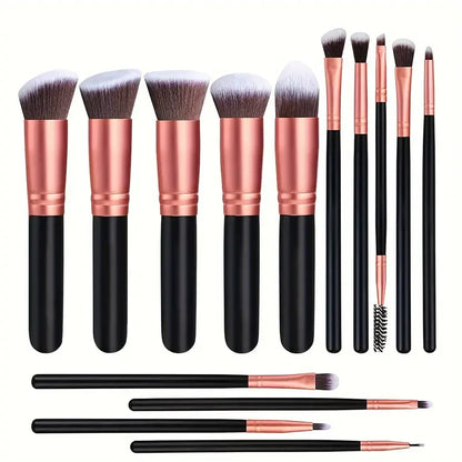 14PCS Makeup Brushes Set – Soft & Fluffy Foundation, Blush, Powder, Eyeshadow Brushes, Perfect Christmas Gift