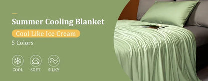 High-Quality Cooling Blanket – Smooth Air-Conditioning Comforter, Lightweight Summer Quilt with Double-Sided Cooling Fabric