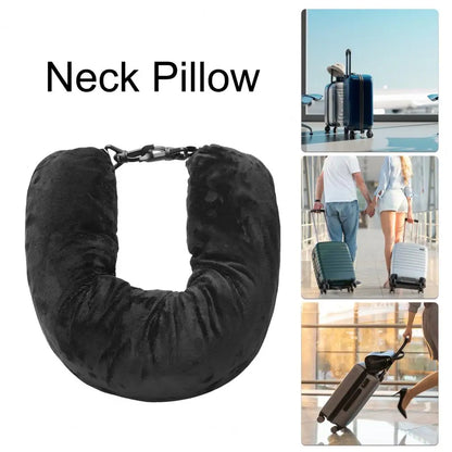Self-Filling Travel Neck Pillow: Portable Stuffable Neck Pillow with Refillable Support Cushion - Ideal for Car and Travel