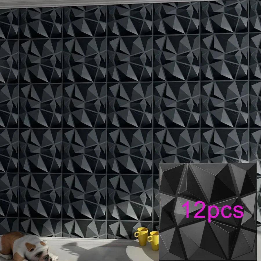 KUUJOJO 3D Textured Wall Panels – Indoor Wall Decoration for Living Room, Bedroom, Hotel, Office, Tape