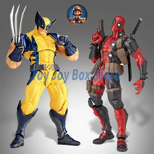 X-Men Yamaguchi Deadpool & Wolverine Action Figures – Movable Joint Statues & Christmas Gift Ornaments