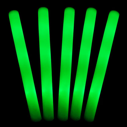 30 Pcs LED Foam Glow Sticks – White Light Flashing Cheer Batons for Wedding & Party Supplies, Glow in the Dark