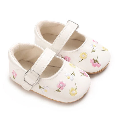Baby Girl Princess Pre-Walker Shoes - Breathable Flower Bow Soft Sole Casual Sports Footwear 0–1 Year