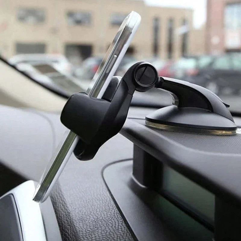 Universal Car Phone Holder - Windshield Smartphone Mount with Adjustable Secure Stand