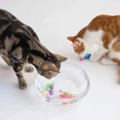 LED Interactive Cat Toy Robot Fish – Glowing Electric Swimming Motion Toy to Stimulate Kitten Hunting Instincts & Playful Exercise
