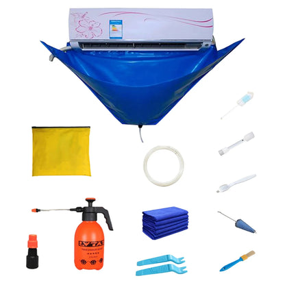 15-Piece Air Conditioner Cleaning Kit — Waterproof Dust Cover & Cleaning Tools, 118cm Protective Bag for AC Maintenance