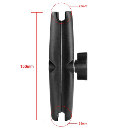 1" Ball Head Adapter Mount for Motorcycle Handlebar – Rearview Mirror Bracket for DJI, GoPro & Insta360 Cameras