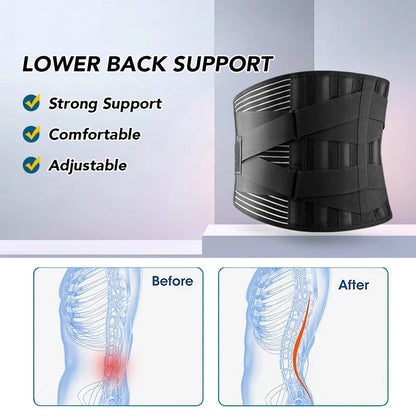 Double Pull Lumbar Support Belt — Orthopedic Waist Corset for Men & Women | Spine Decompression, Back Pain Relief & Waist Trainer Brace
