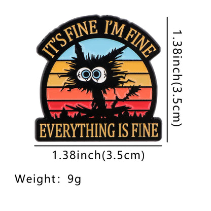 Funny Cat Enamel Pin – Cute Animal Brooch Lapel Badge for Men Women Backpack Clothing Accessories Gift
