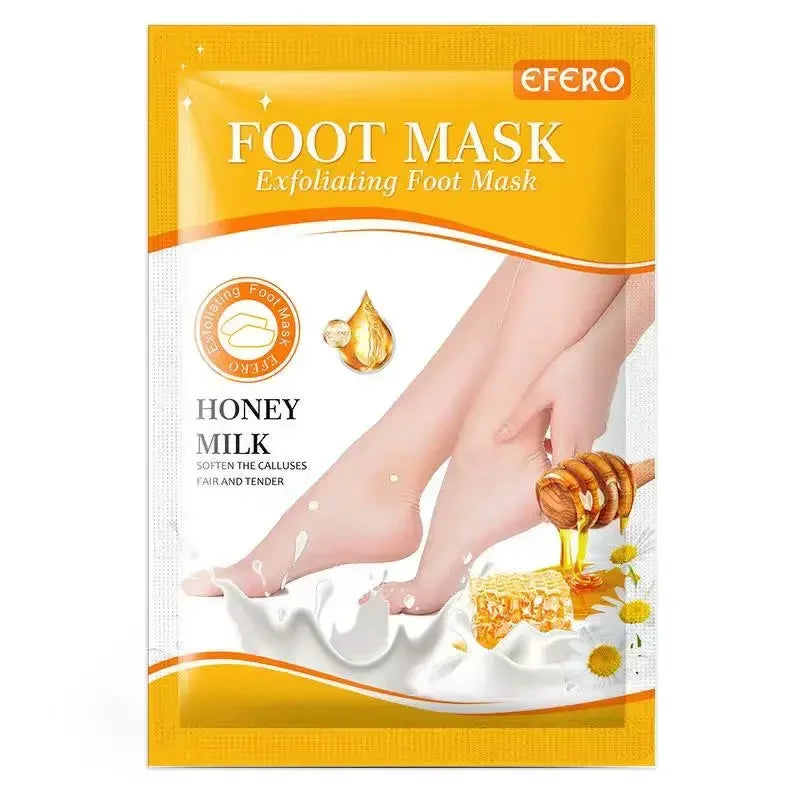 Honey Foot Mask – 1 Pair for Dead Skin & Callus Removal, Exfoliating Foot Treatment, Whitening Foot Spa & Skin Care Tool