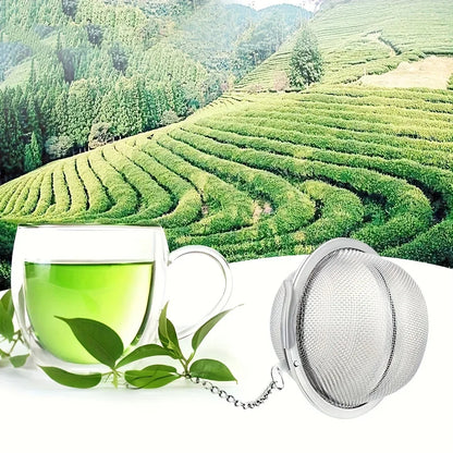 Stainless Steel Tea Ball Infuser Set — Durable Strainers for Loose Leaf Tea, Herbs, Spices & Seasoning