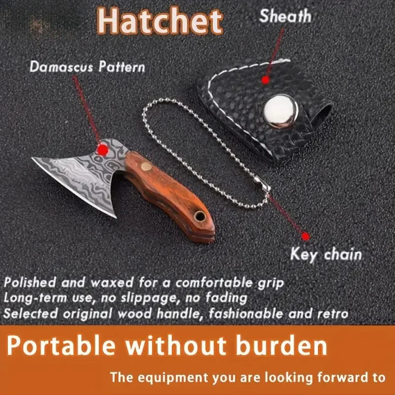 Mini Stainless Steel Small Axe Keychain – Portable Knife Pendant Gift & Outdoor Tool Decoration