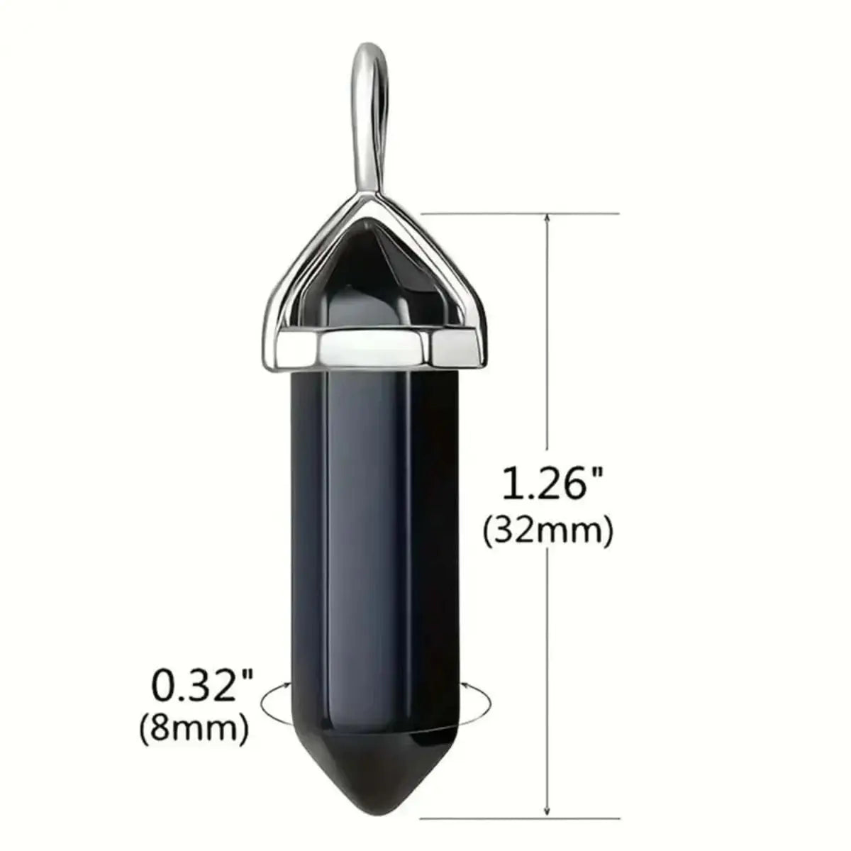 40/30PCS Hexagonal Chakra Crystal Pendant Set – Synthetic Quartz Points with Leather Necklace Chain & Storage Bag