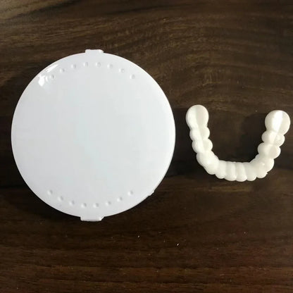Upper & Lower Fake Teeth Covers – Comfortable Flexible Veneers for Whitening, Braces, and Fun Toy Use