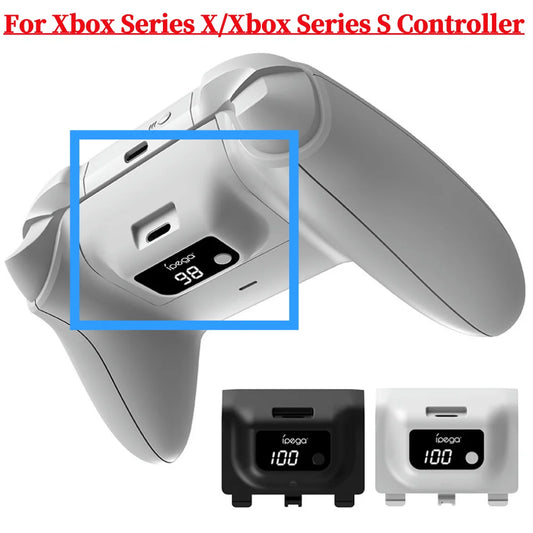 1400mAh Wireless Rechargeable Battery for Xbox Series X/S Controller — Digital Display Battery Pack
