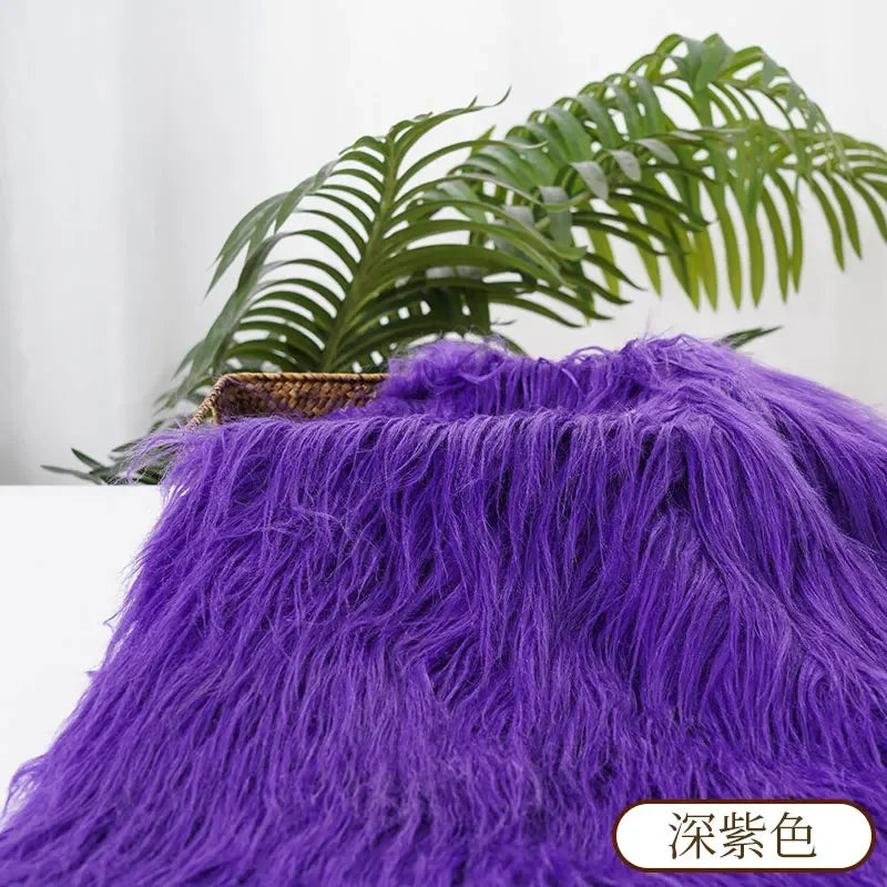 25x45cm Long Hair Faux Fur Fabric — DIY Animal Suit, Doll Hair, Beard Craft Material for Patchwork, Garment Sewing Accessories
