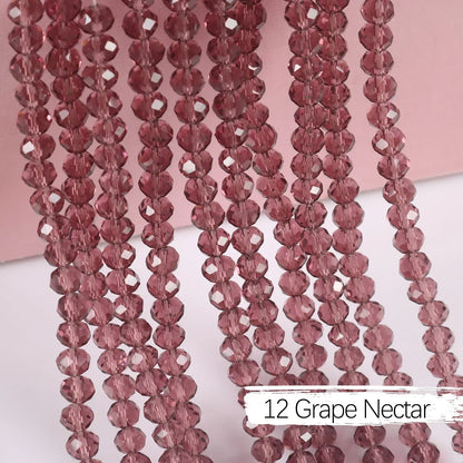 Austria Crystal Rondelle Beads - 2mm/4mm/6mm/8mm Faceted Glass Spacer Beads for DIY Jewelry & Bracelet Making