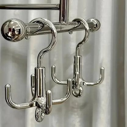 Multifunctional Rotating Clothes Hook — Punch-Free 4-Claw Hanger for Coats, Belts & Scarves